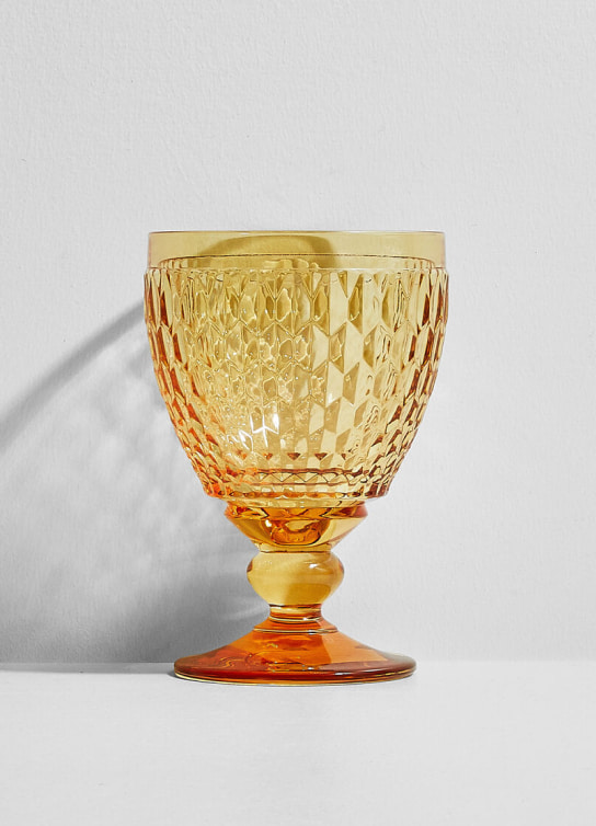 copa de cristal amarilla MESA Y BAR